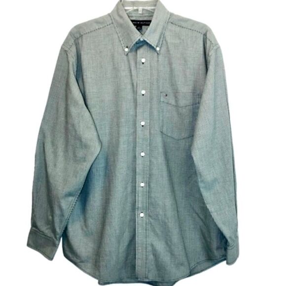 Tommy Hilfiger Mini Houndstooth in Hunter Green/White Men’s M - Picture 2 of 6